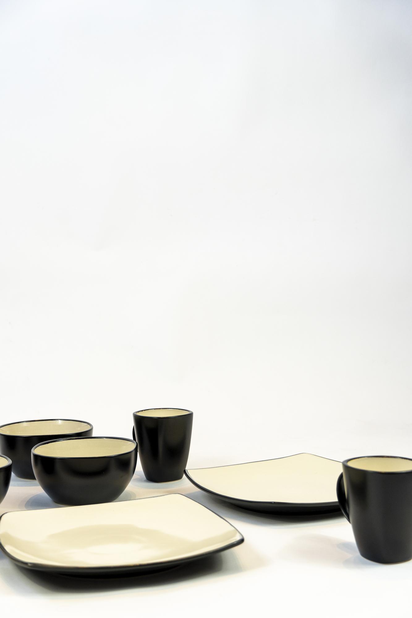 studio counter with tasting setup